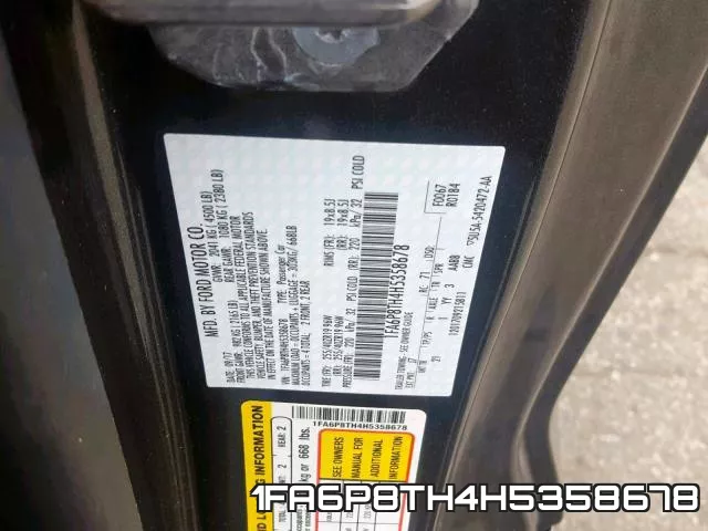 1FA6P8TH4H5358678 фото 2
