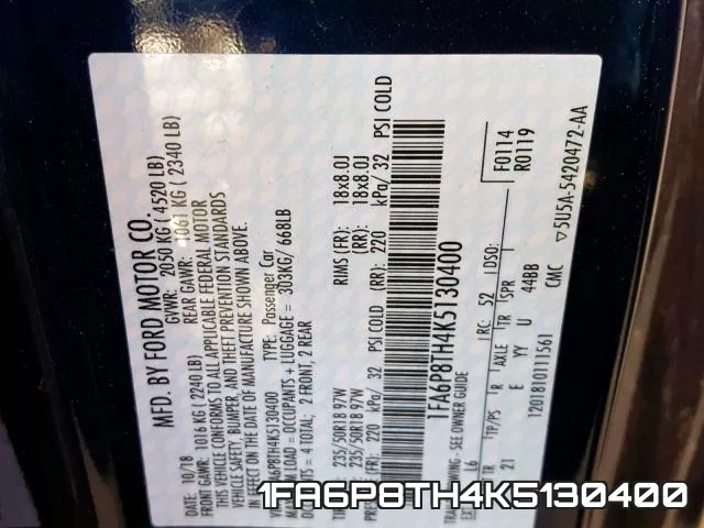 1FA6P8TH4K5130400 фото 2