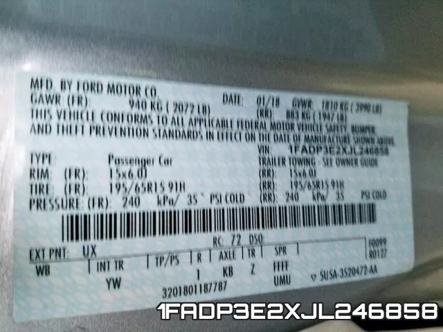 1FADP3E2XJL246858 фото 2