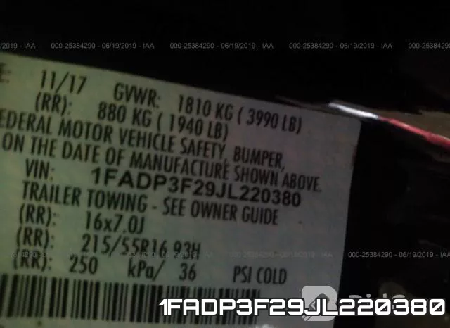 1FADP3F29JL220380 фото 10