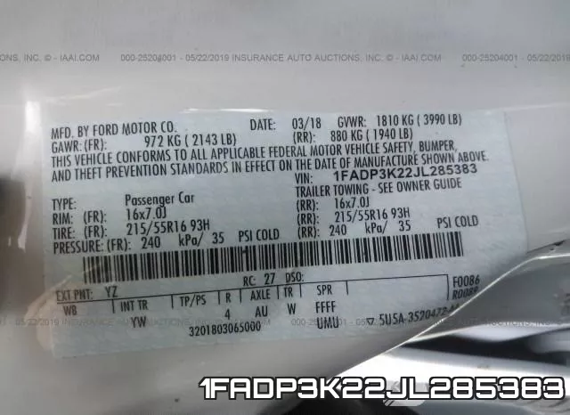 1FADP3K22JL285383 фото 10