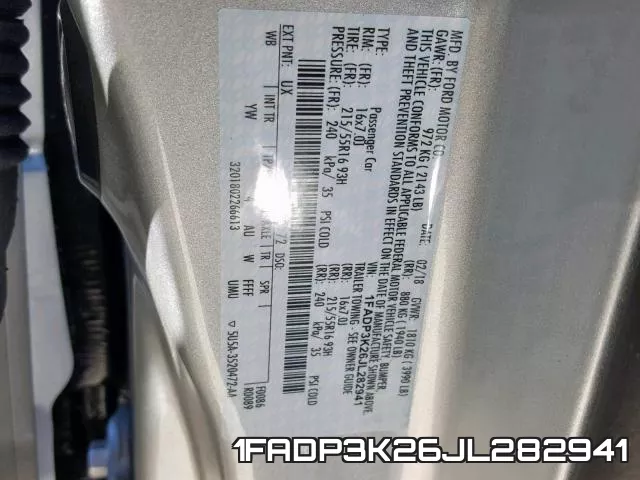 1FADP3K26JL282941 фото 2