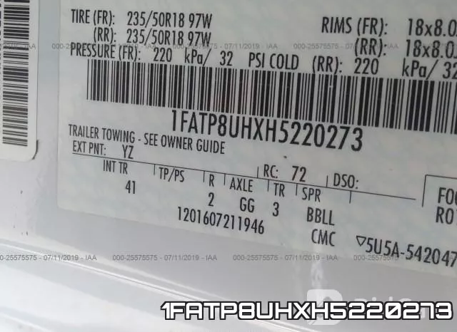 1FATP8UHXH5220273 фото 10