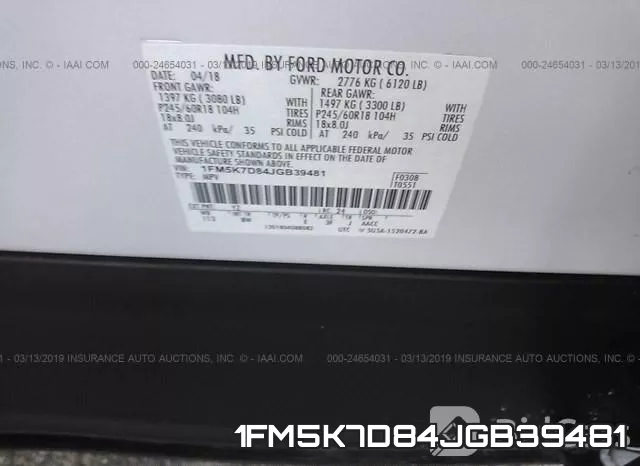 1FM5K7D84JGB39481 фото 10