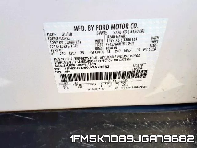 1FM5K7D89JGA79682 фото 2