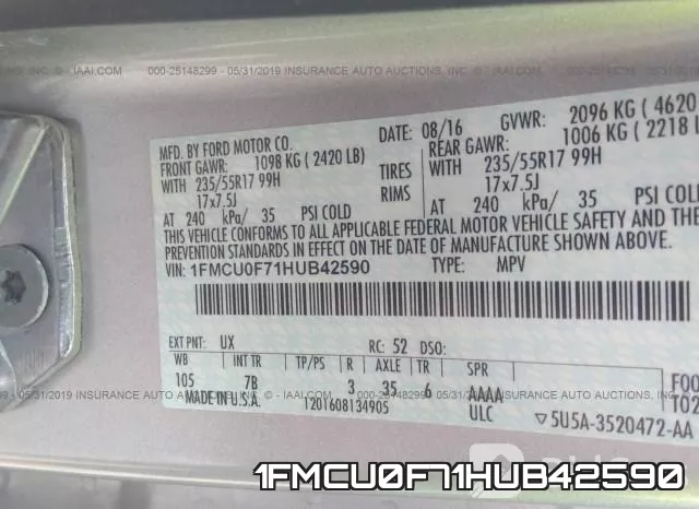 1FMCU0F71HUB42590 фото 10