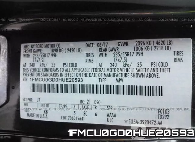 1FMCU0GD0HUE20593 фото 10