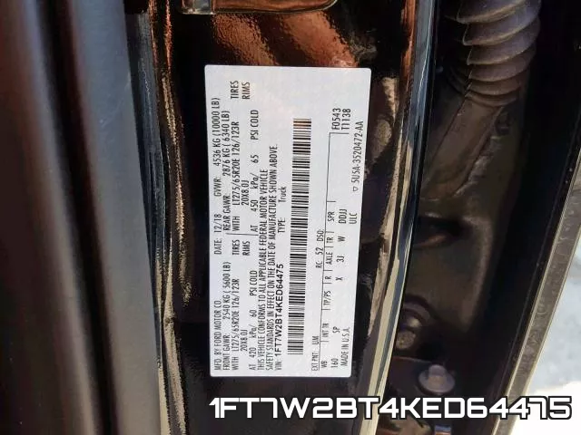 1FT7W2BT4KED64475 фото 2