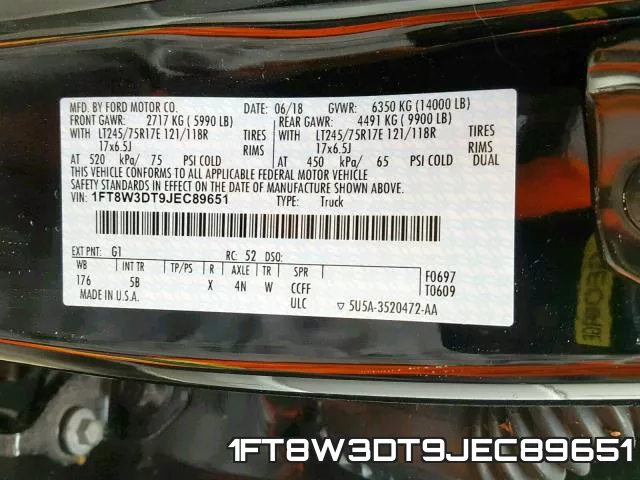 1FT8W3DT9JEC89651 фото 2