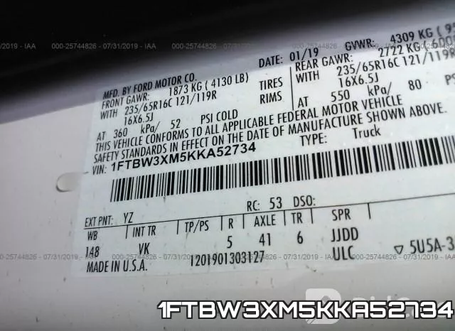 1FTBW3XM5KKA52734 фото 10