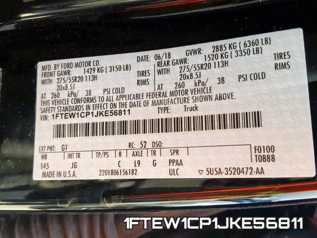 1FTEW1CP1JKE56811 фото 2