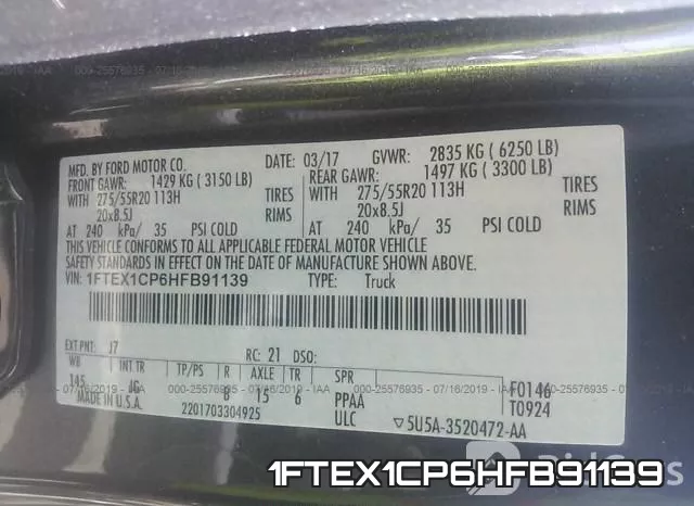 1FTEX1CP6HFB91139 фото 10
