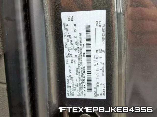 1FTEX1EP8JKE84356 фото 2