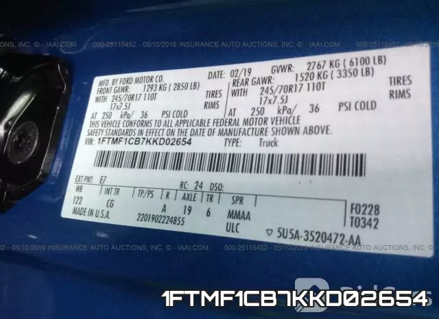 1FTMF1CB7KKD02654 фото 10