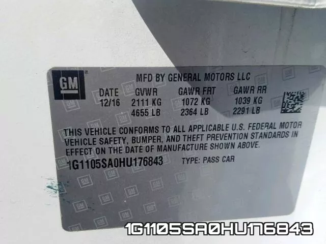 1G1105SA0HU176843 фото 2