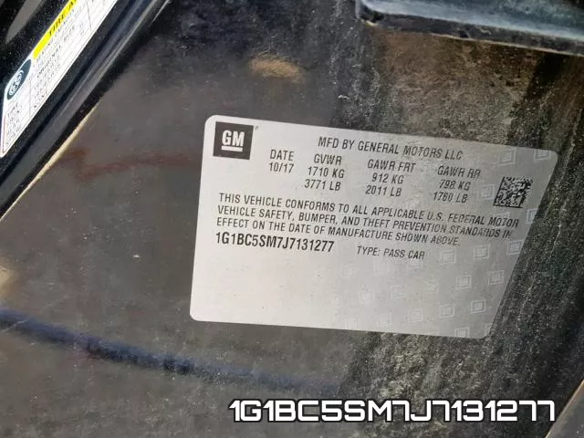 1G1BC5SM7J7131277 фото 2