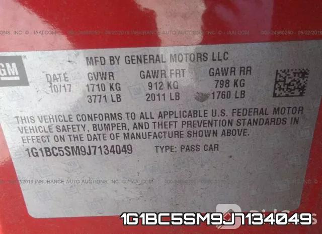 1G1BC5SM9J7134049 фото 10