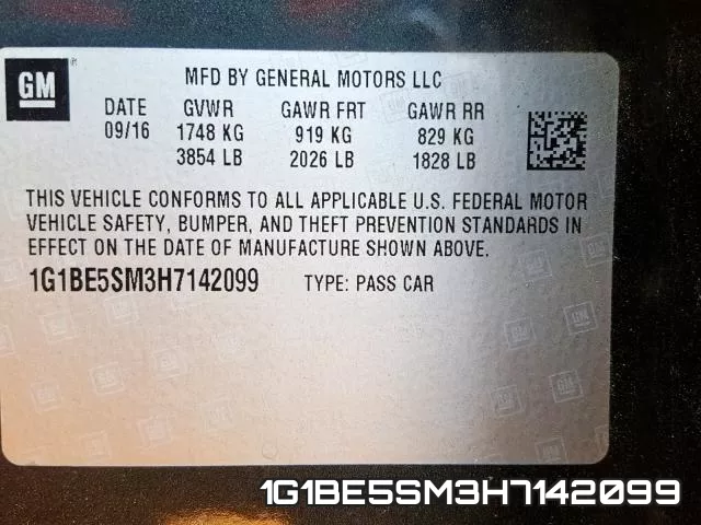 1G1BE5SM3H7142099 фото 2