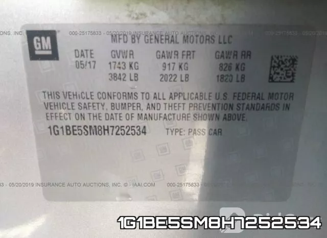 1G1BE5SM8H7252534 фото 9
