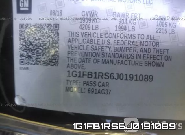 1G1FB1RS6J0191089 фото 10