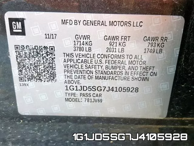 1G1JD5SG7J4105928 фото 2