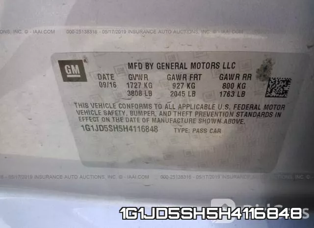 1G1JD5SH5H4116848 фото 10
