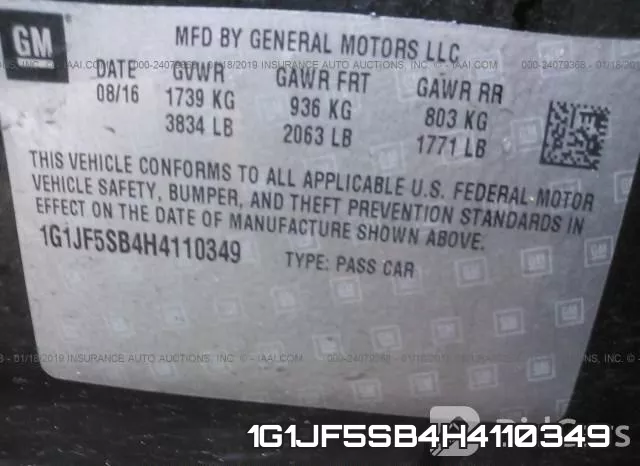 1G1JF5SB4H4110349 фото 10