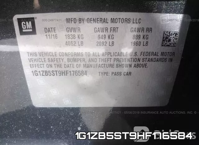 1G1ZB5ST9HF176584 фото 10