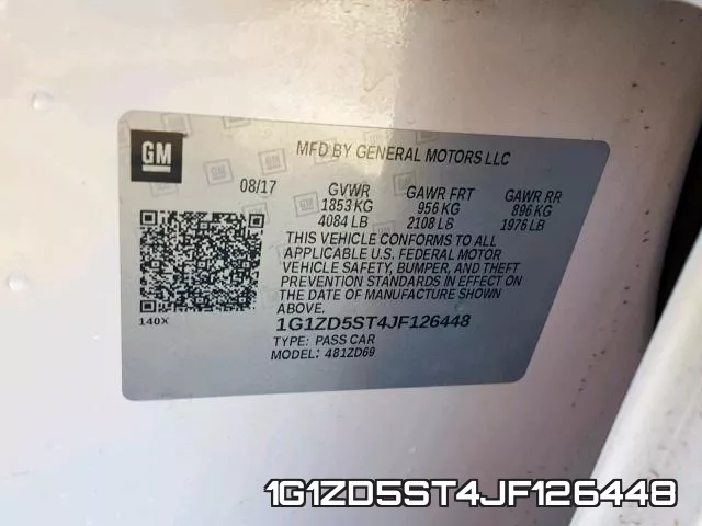 1G1ZD5ST4JF126448 фото 2