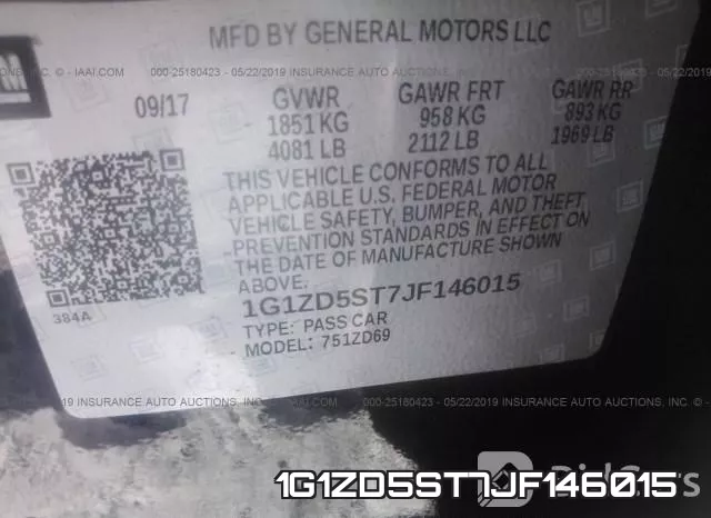 1G1ZD5ST7JF146015 фото 10