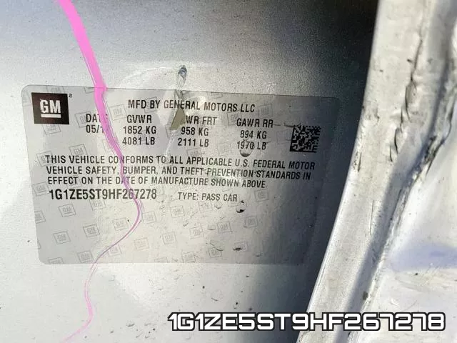 1G1ZE5ST9HF267278 фото 2
