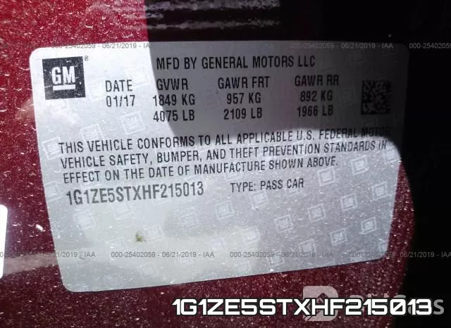 1G1ZE5STXHF215013 фото 10