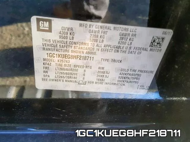 1GC1KUEG8HF218711 фото 2