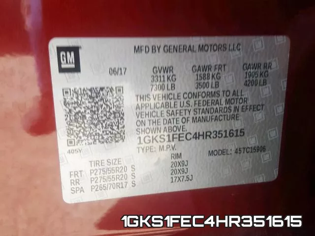 1GKS1FEC4HR351615 фото 2