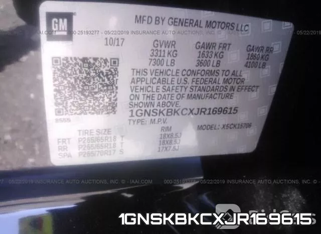 1GNSKBKCXJR169615 фото 10