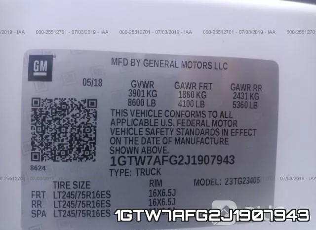 1GTW7AFG2J1907943 фото 10