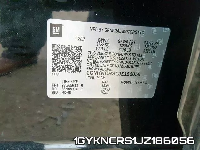 1GYKNCRS1JZ186056 фото 2