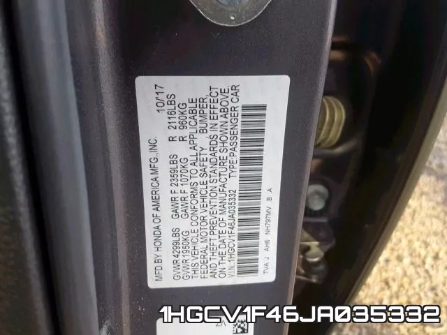 1HGCV1F46JA035332 фото 2