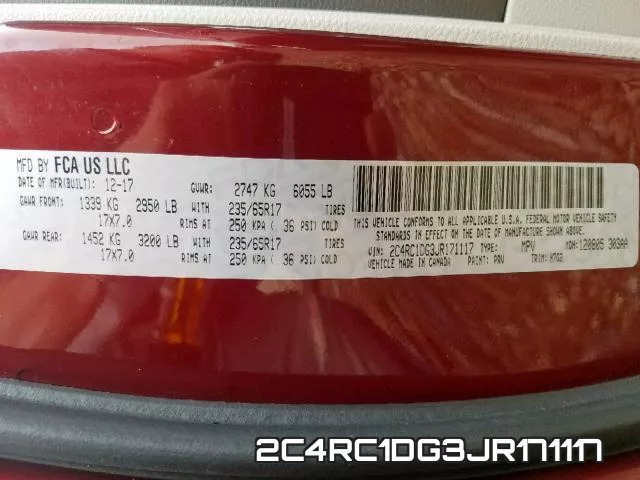 2C4RC1DG3JR171117 фото 2