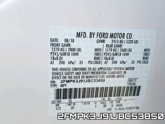 2FMPK3J91JBC53850 фото 2