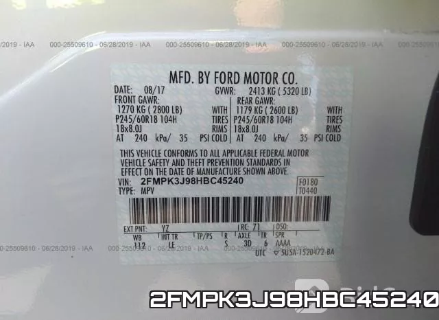 2FMPK3J98HBC45240 фото 10
