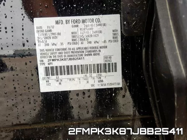 2FMPK3K87JBB25411 фото 2
