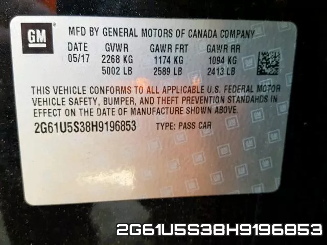 2G61U5S38H9196853 фото 2