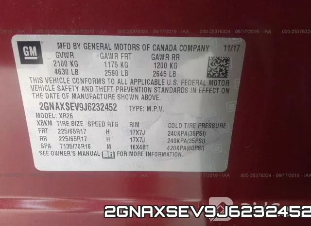 2GNAXSEV9J6232452 фото 10