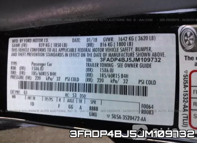 3FADP4BJ5JM109732 фото 10