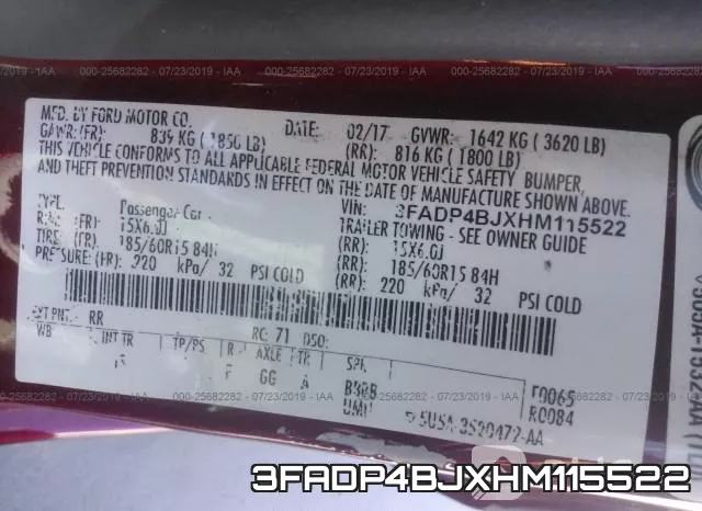 3FADP4BJXHM115522 фото 10
