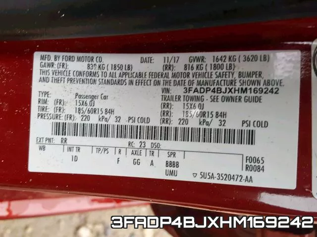 3FADP4BJXHM169242 фото 2