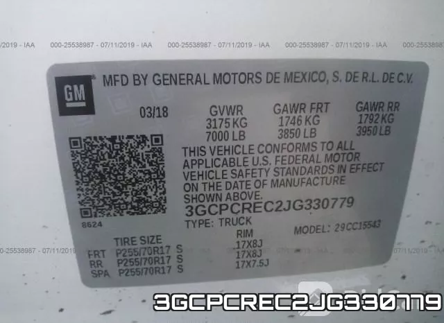 3GCPCREC2JG330779 фото 10