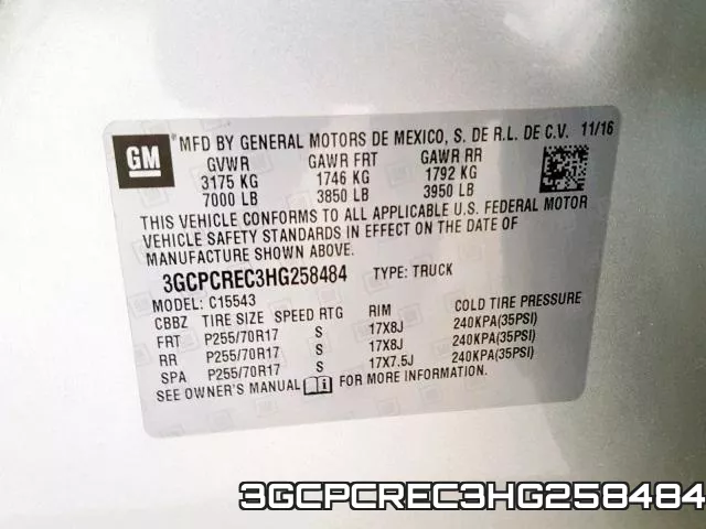 3GCPCREC3HG258484 фото 2