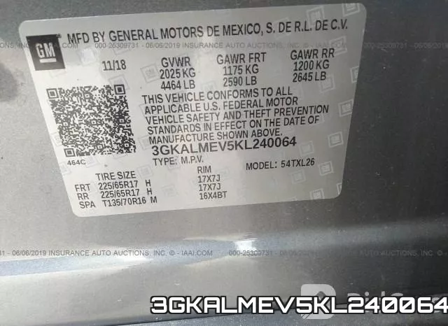 3GKALMEV5KL240064 фото 10